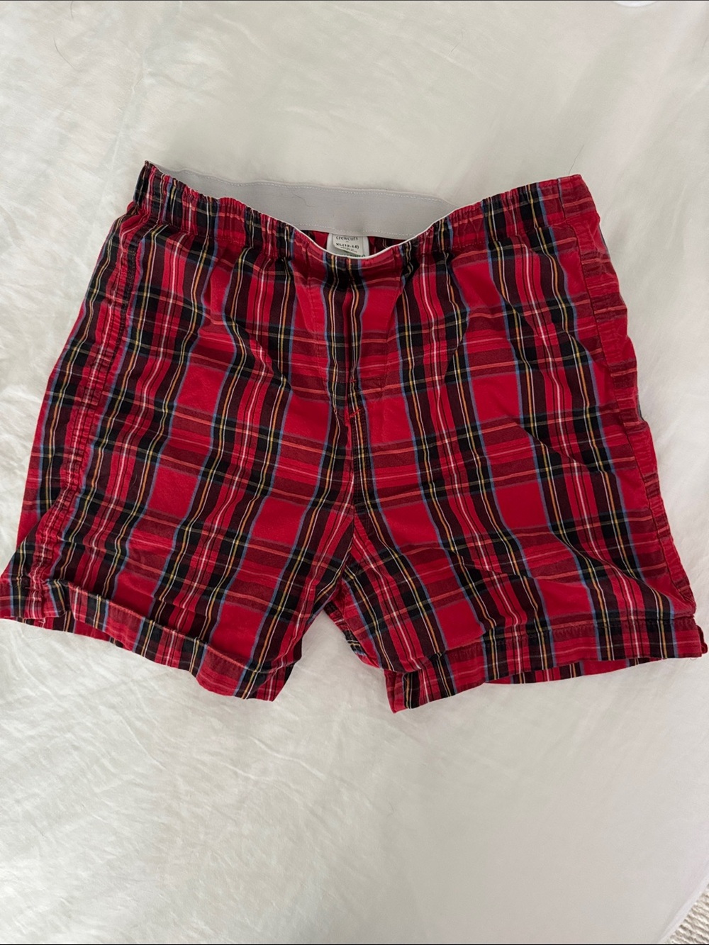 J. Crew Crew Cuts Red Plaid Kids Pajama Boxer Style Shorts